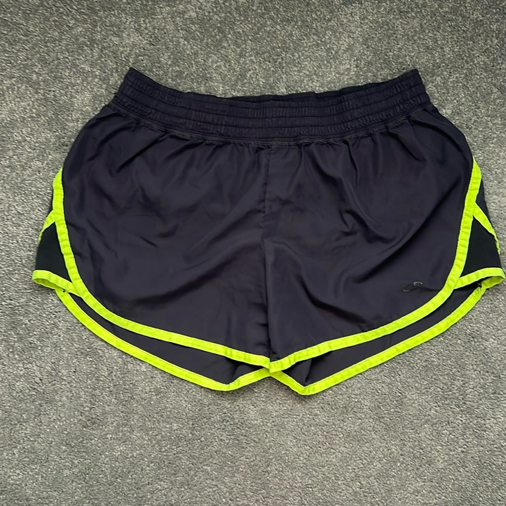 Champion Black and Neon Green Athletic Shorts